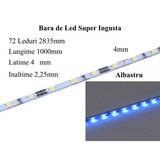 BARA LED 12V - 2835 ALBASTRU / 1000MM X 4MM